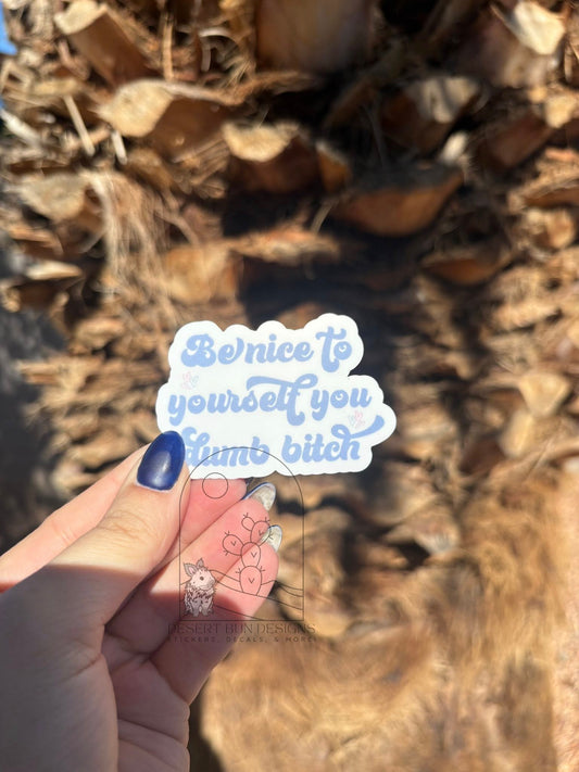 Be Nice To Yourself You Dumb Bitch