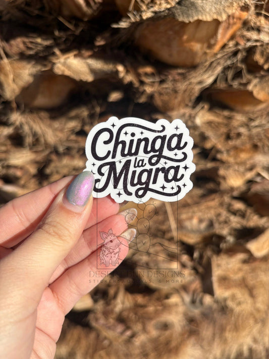 Chinga La Migra-Black and White