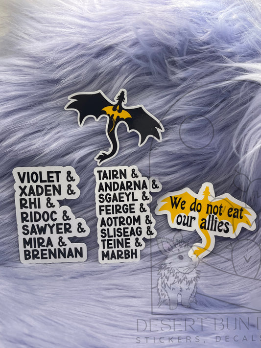 Fourth Wing Sticker Pack