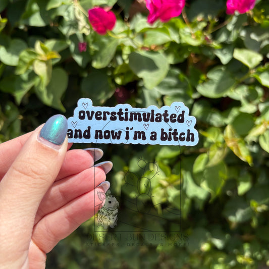 Overstimulated And Now I'm A Bitch
