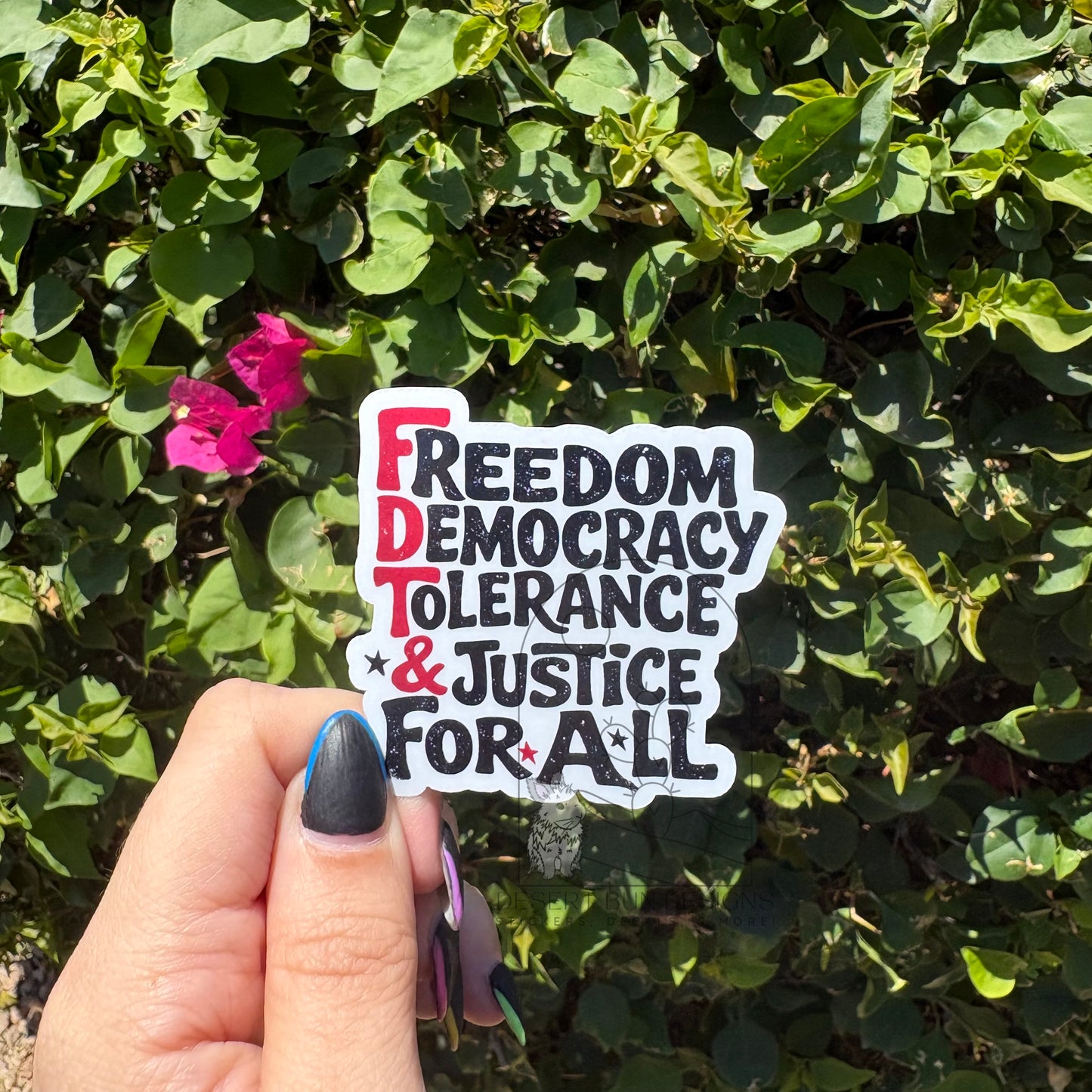 Freedom, Democracy, Tolerace, Justice For All